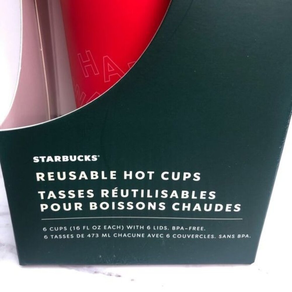 NWT Starbucks 16 Oz Reusable Holiday Hot Cups - Limited Edition - Picture 3 of 8